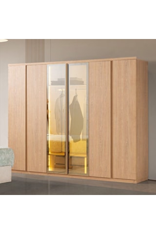 Rabat Mdf 6 Kapaklı Gardırop Ve Yatak Odası Takımı