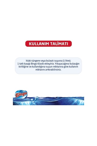 Bingo Bulaşık Sıvısı 4 Litre Limon Kokulu Elde Yıkama