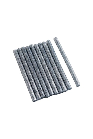 Mühür Mumu Simli Çubuk Sıcak Tutkal 7mm x 10cm 12 li Gümüş Renk