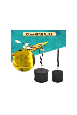 Geeroyoo 4 Adet Kano Su Çıkartma Tıkanırcısı, S Boy 3.3x2.7cm , Eva+nilon Malzeme, Kayak Su Tokuşu Engeli