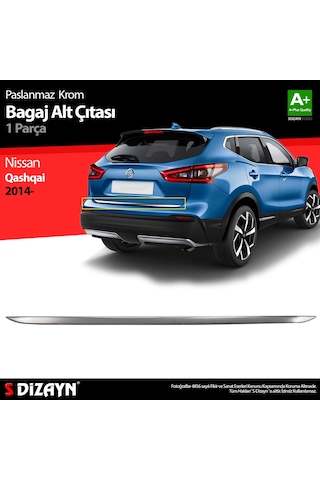 S-Dizayn Nissan Qashqai Krom Bagaj Alt Çıtası 2014-2021 N11.5276