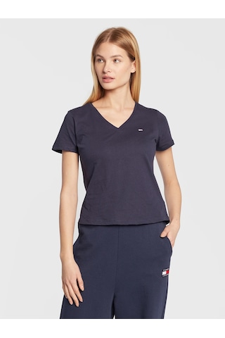 Tommy Hilfiger Tommy Hılfıger Kadın T-shırt Dw0dw14617-c87 Lacivert