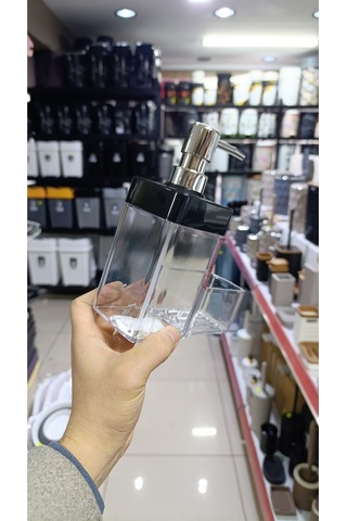 Lüks Mükemmel Görünümlü Sıvı Sabunluk Veya Bulaşık Deterjanlık Gri-siyah