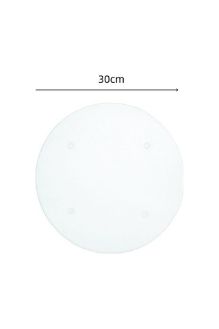Fastbuy Şeffaf Akrilik Yuvarlak Kesme Tahtası, 30x30x0.3cm, Kaymaz Mat, Kullanışlı Yuvarlak Kesim Ürünü Diğer