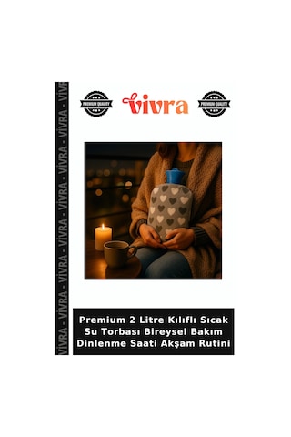 Premium 2 Litre Kılıflı Sıcak Su Torbası Bireysel Bakım Dinlenme Saati Akşam Rutini Diğer