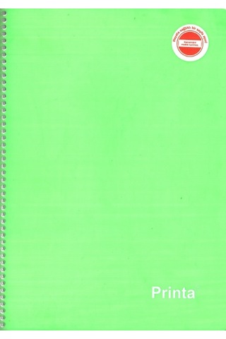 Ekofis Pirinta defter 160 Yp Çizgili A4 Spiralli PP.Kap. Kırmızı