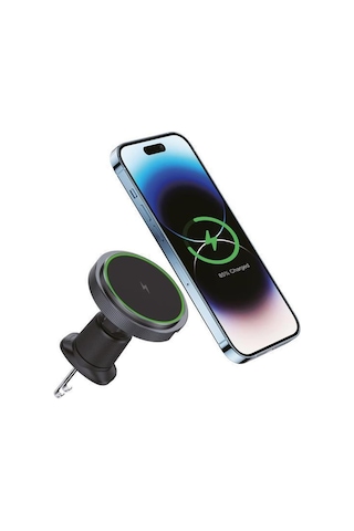 Magnetic 15w Kablosuz Araç İçi Cep Telefonu Şarj 2in1 Telefon Tutucu Ve Şarj Araç Universal Model Uyumlu Havalandırma Ve Izgarasına Montaj Mıknatıs Tasarım D12 D12 2 Mixed