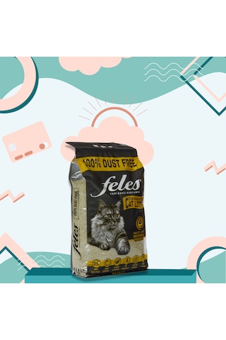 Feles Tozsuz Kedi Kumu Tamamen Doğal Aktif Karbonlu 4 x 10 L