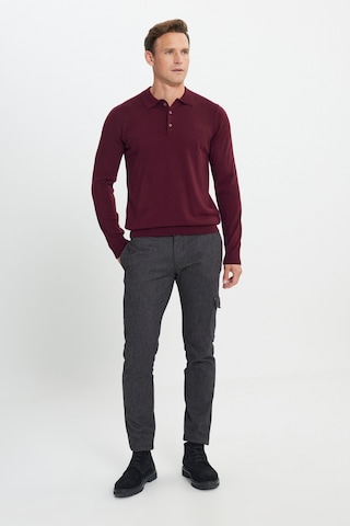 Altinyildiz Classics Erkek Bordo Tüylenme Yapmayan Anti Pilling Kumaş Standart Fit Polo Yaka Triko 4A4923100003BRDM Bordo