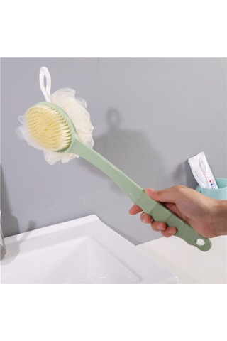 Era Sabun Çift Taraflı Yumuşak Uzun Saplı Banyo Duş Vücut Fırçası Ve Lifi
