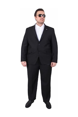 Starbattal Erkek Büyük Beden 6 Drop Takım Elbise Parıs 071010 Sıyah Siyah