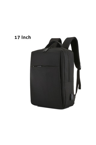 Yifomall Usb Dışarıdaki Portlu 17 İnç Bilgisayar Çantası, Büyük Kapasiteli İş/seyahat Sırt Çantası, Siyah Oxford Kumaşı Siyah