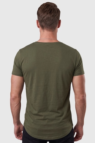 Rizzup Haki Erkek Slim Fit Derin V Yaka Basic Tişört %90 Pamuk Likralı Asimetrik Kesim 2602265