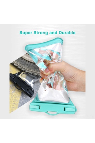 Geeroyoo Su Geçirmez Şeffaf Telefon Kılıfı - 7" Ekrana Uyumlu, Siyah, Ipx8 Koruma