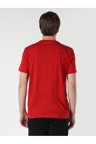 Colin'S Regular Fit Bisiklet Yaka Baskılı Kırmızı Erkek Kısa Kol Tişört Cl1062678_Q1.V1_Red