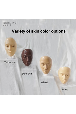 Yifomall Profesyonel Makyaj Uygulama Panosu - Kaş Ve Yüz Şekillendirme Eğitim Seti 4 Renk Seçenekli + Stand Dahil