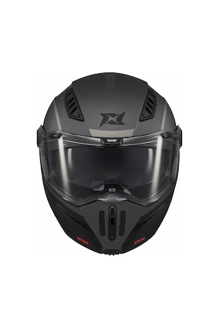 Axxis Ghostfighter Sv Bitone C12 Dark Grey Motosiklet Çene Açılır Kask Gri