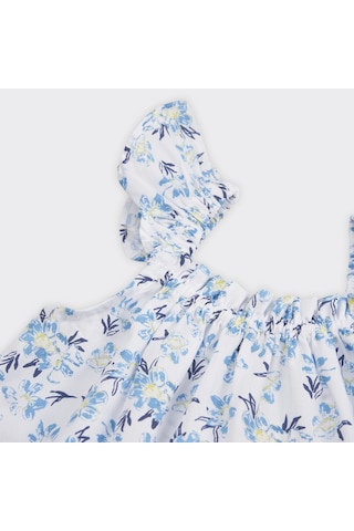 Kız Çocuk Çiçek Desenli Bluz Ve Beli Lastikli Şortlu Takım 2411gb17017-4516 001