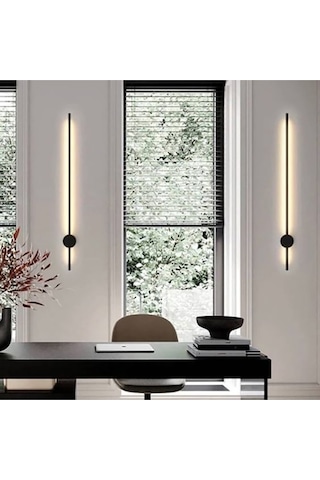 Led Duvar Aplik Çubuk Siyah