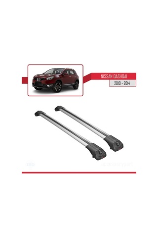 Nissan Qashqai 2010-2014 Arası İle Uyumlu Ace-1 Ara Atkı Tavan Barı Gri