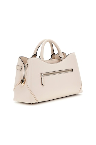 Kadın Metal Aksesuarlı Kanat Detaylı El Çantası - Kırık Beyaz Beyaz