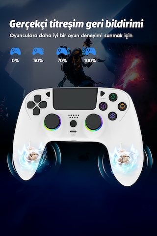Ps-4 Oyun Kumandası Ps-4/slim/pro/pc /rgb-led/ext/audio Jakı
