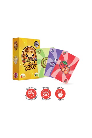 Playever Waffle Party, Dikkat, Görsel Algı Ve Refleks Geliştiren Kart Oyunu 4-7 Yaş