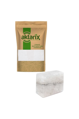 500 Gr Öğütülmüş Çankırı Kaya Tuzu Yemeklik + Büyük Boy Çankırı Tuz Sabunu