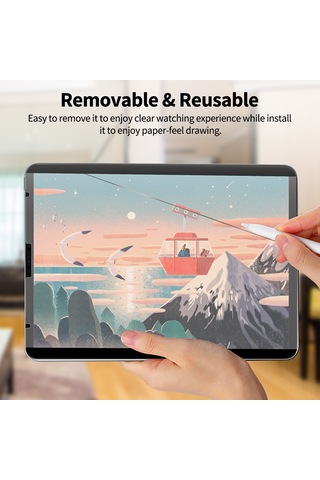 Mufunye İpad Uyumlu 11/10.9 İçin Manyetik Kağıt Hissetimli Filmi - Parlaklık Engeli, Dokunmatik Duyarlılık, Tekrarlı Kullanım