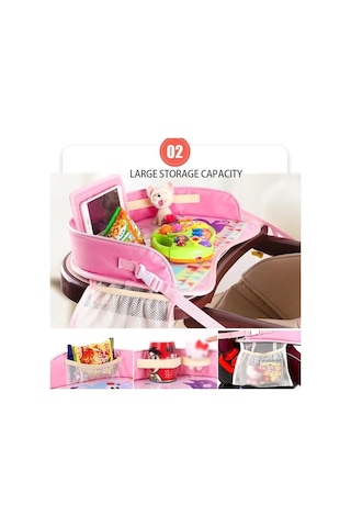 Bosphorusboutique Yükseltilmiş Yükseltici Tepsisi Tepsisi Su Seyahat Otomobi Mavi Masa Koltuğu Koltuğu Geçirmez Bebek Araba Aksesuar Açık 57024429 & Cd