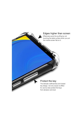Samsung Uyumlu Galaxy A9 2018 Kilif Köse Korumali Seffaf Silikon Kapak 393046776