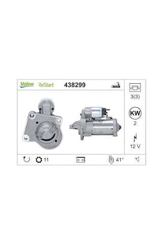 Valeo 12V Marş Motoru 11 Diş Ford Focus C-Max/Focus/Mondeo/S-Max/ N11.270