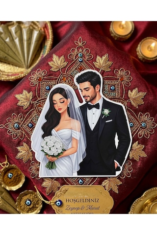 Evren Hediyelik -hem Kına Gecesi-hem Nikah İkili Takım-100 Adet