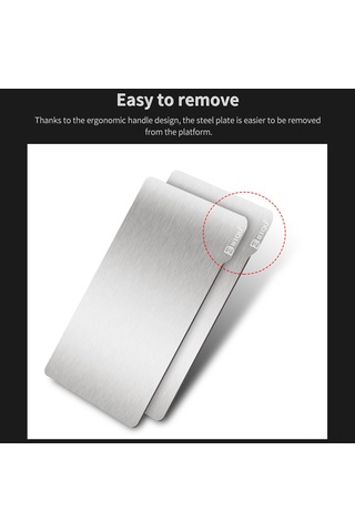 Suofeng 3d Yazıcı Uyumlu 202x128mm Fümelevlenme Yaylı Çelik Plaka 0.4mm + Yumuşak Mıknatıs Levha 1.5mm