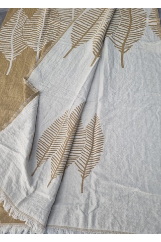Müslin Pmuklu Çift Taraflı Kullanım 220 X 240cm Çift Kişilik Pike Camel