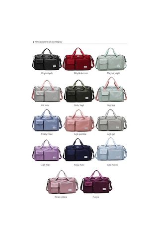 Kısa Yolculuk Erkekler Ve Kadınlar İçin Büyük Kapasiteli Islak Ve Kuru Spor Spor Çantası Yeşil Toz Trompet Yeşil