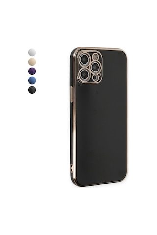 İphone 12 Pro Max Kılıf Luxury Seri Kamera Korumalı Silikon Kapak