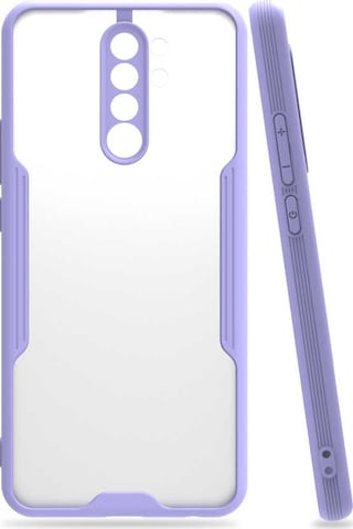 Redmi Note 8 Pro Kılıf Parfe Kenarları Pastel Renk Silikon Kılıf Mor