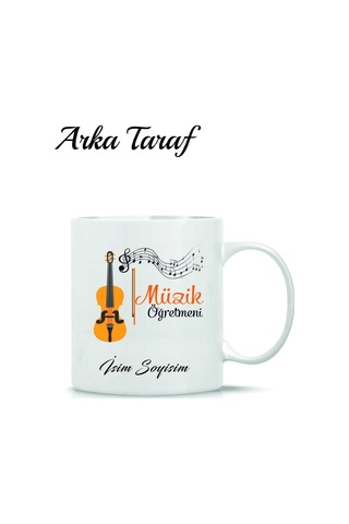 Müzik Öğretmeni Kişiye Özel Tasarım Kupa Bardak Beyaz