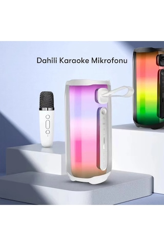 Cosmotex Newface Pluse 5 Mikrofonlu Rgb Kablosuz Hoparlör - Beyaz