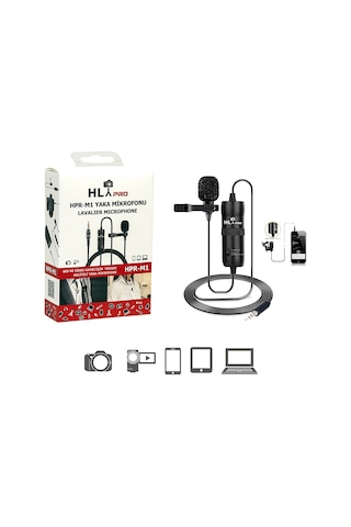 Hpr M1 M1 Yaka Mikrofonu Dslr Cep Telefonu Pc Uyumlu