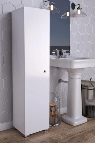 Boy Banyo Dolabı Çok Amaçlı Dolap Kiler Dolabı Beyaz