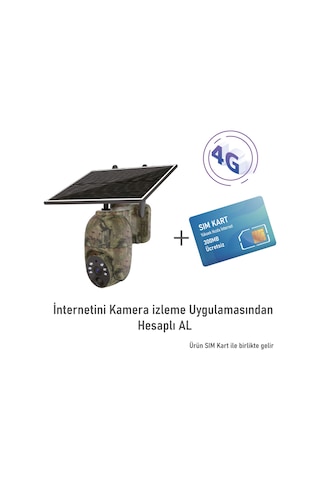 Rxr C29 4g Sim Kartı Destekli 4g Sim Kartlı Kamuflaj Solar Kamera