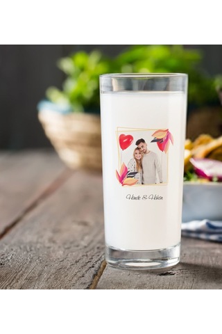 Kişiye Özel Renkli Baskılı İsimli Fotoğraflı Rakı Bardağı-28