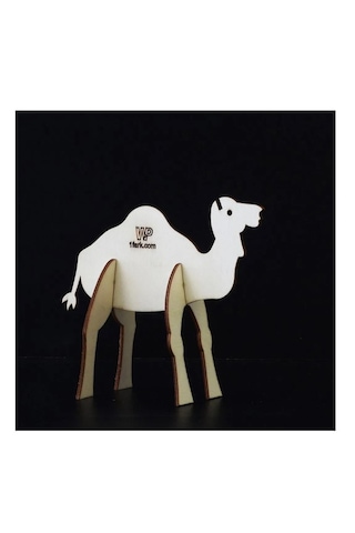 Ahşap Maket Hayvanlar Çocuklar Boyanabilir - Deve Boya Setli
