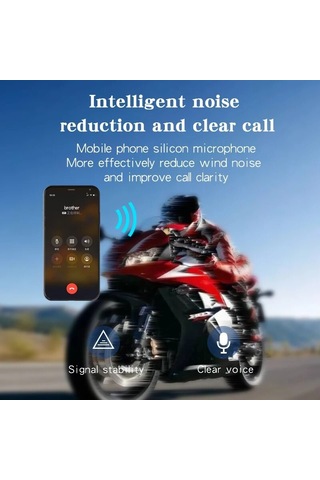 Jokmae Motosiklet Kask Kulaklık Bluetooth 5.0 Kablosuz Kulaklık Hands-free Tüm Kasklar İçin