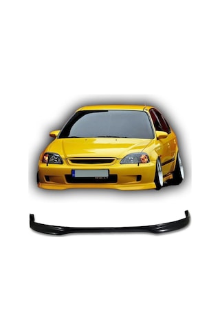 Honda Civic İes Typer Ön Ek Karlık Plastik Mat Siyah 1999 2000 2001 Makyajlı Kasa Karlık+bodykit+ek