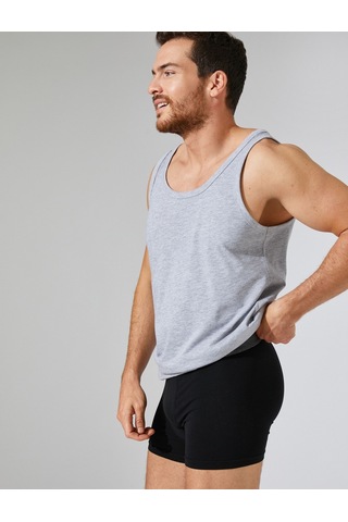 Koton Basic Atlet Bisiklet Yaka Gri 3wlm20003mk 3WLM20003MK023