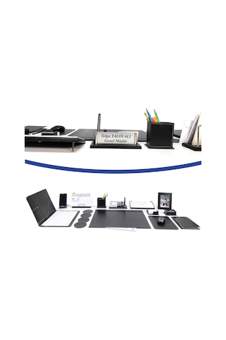 Prozenis Balipaşa Siyah Renk İsimlikli Deri Sümen Takımı 13 Parça