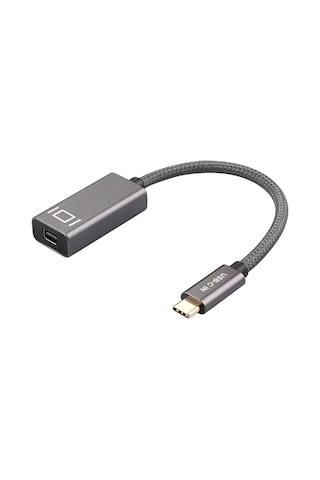 Yaleker Type-c Erkekten Mini Dp Dişine Hdmı Konvertörü - 4k 60hz/2k 144hz Ses-video Senkronizasyonu - 0.2m Gri